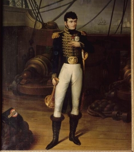 Franois Joseph Kinson, Ritratto di Girolamo Bonaparte sul ponte di una nave. Ajaccio, Salone Napoleonico dell'Htel de Ville