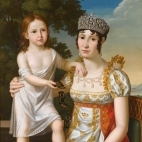 Pietro Nocchi, Ritratto di Elisa e di sua figlia Elisa Napoleona. Ajaccio, Museo Fesch